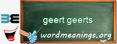 WordMeaning blackboard for geert geerts